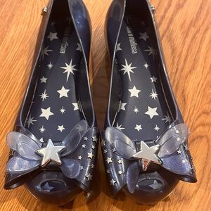 Melissa Navy Starry Flats with Bow
